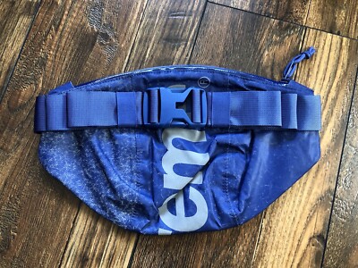 Supreme Waterproof Reflective Speckled Waist Bag Blue FW20 | eBay
