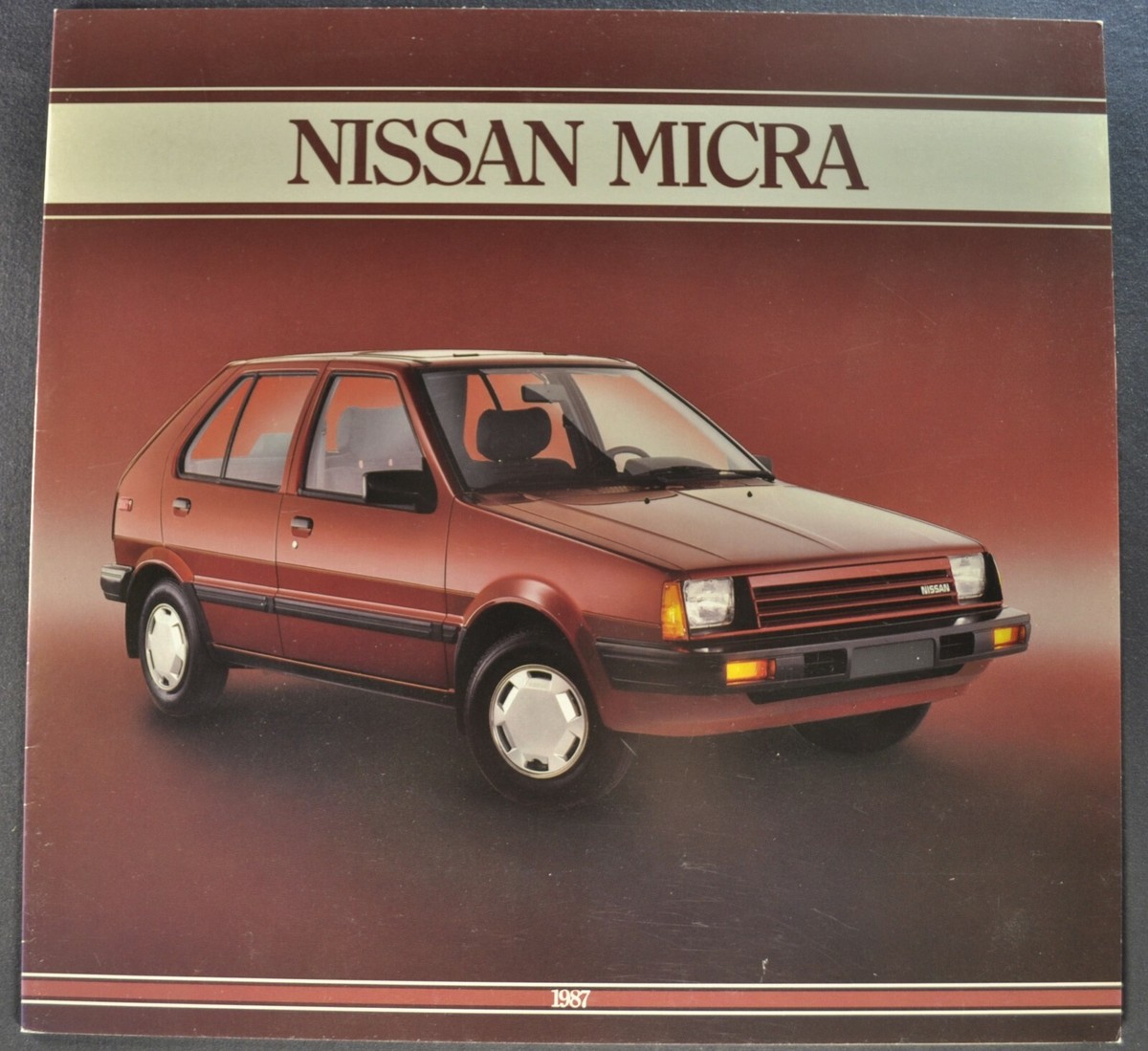 1987 Nissan Micra Brochure Folder XE Hatchback Excellent Original