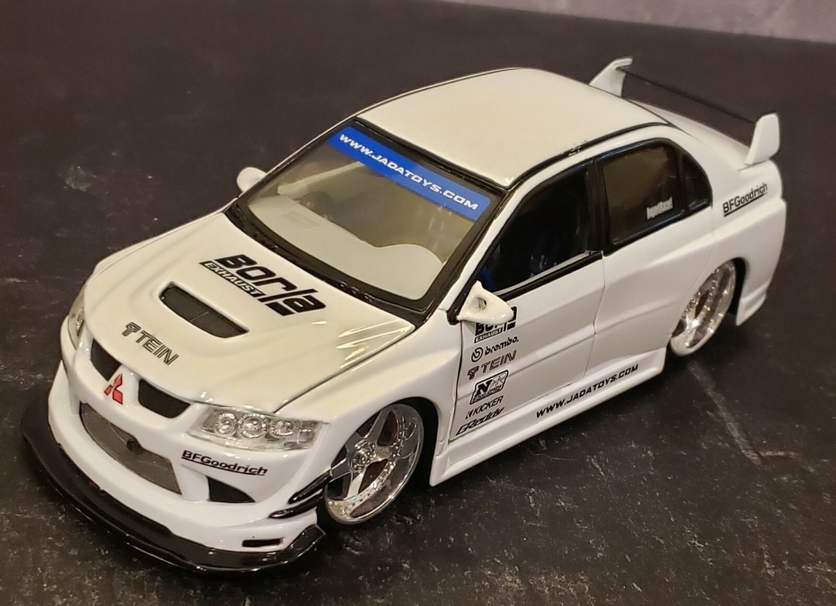 Jada Toys Mitsubishi Lancer EVO Import Racer White 1:24 #50390-9