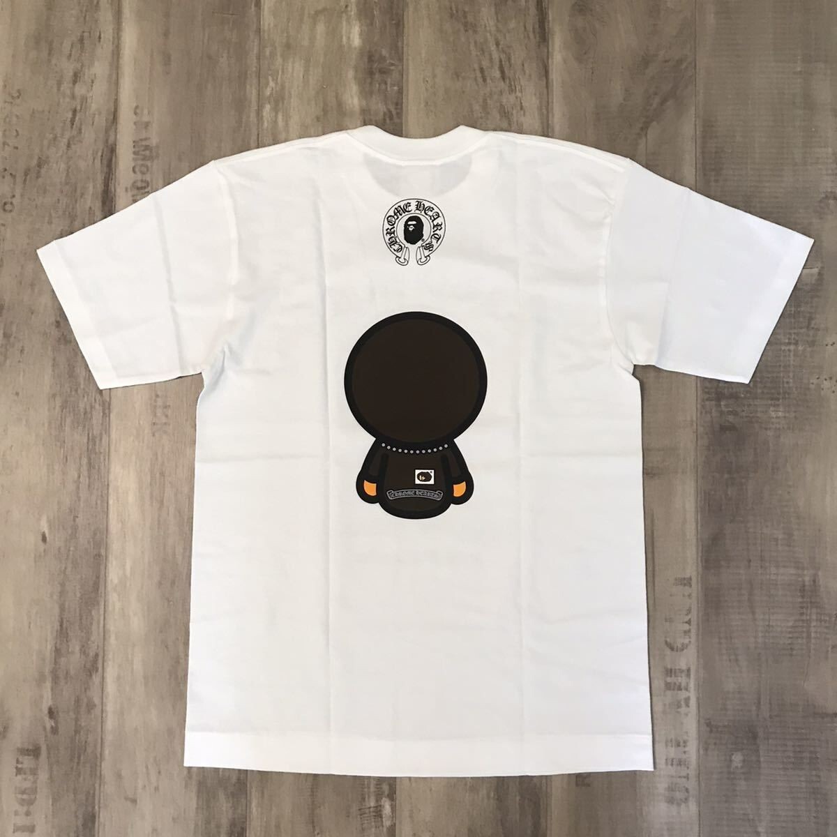 New Bape Chrome Hearts Milo T-shirt a bathing ape NIGO White Size