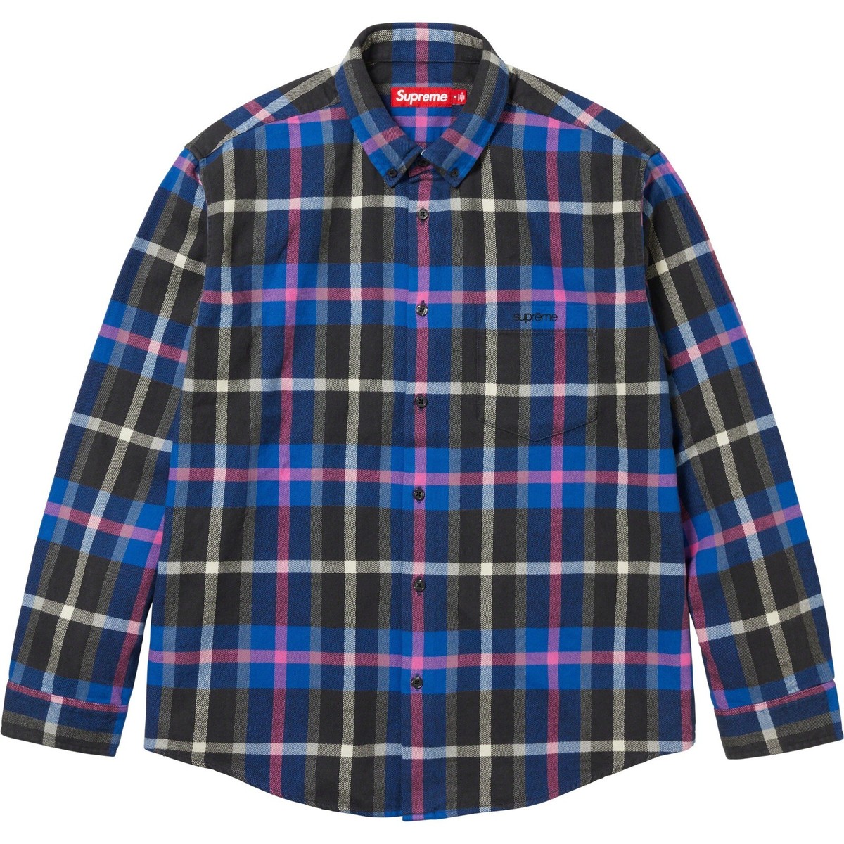 Supreme Plaid Flannel Shirt FW23 3colors Black Blue Green Size S