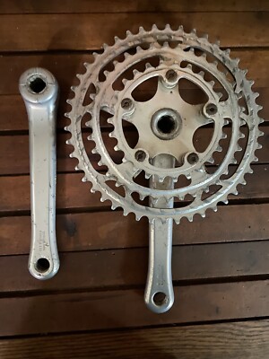 Vintage SR Sakae Alero Crank Set 170 mm 80 BCD MTB Aero Duralumin