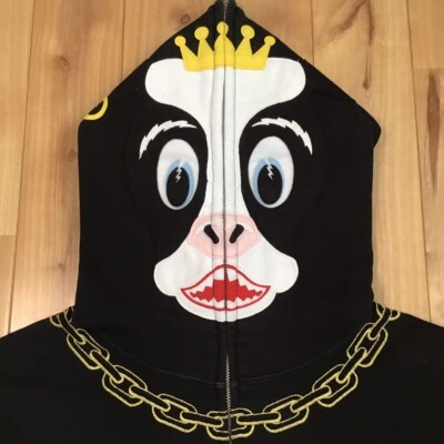 Aoyama Limited BAPE Holstein full zip Hoodie cow Black A Bathing