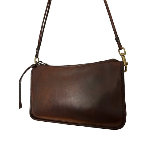 Suede Old Coach 9010 Shoulder Bag Brown Made In USA Vintage Good