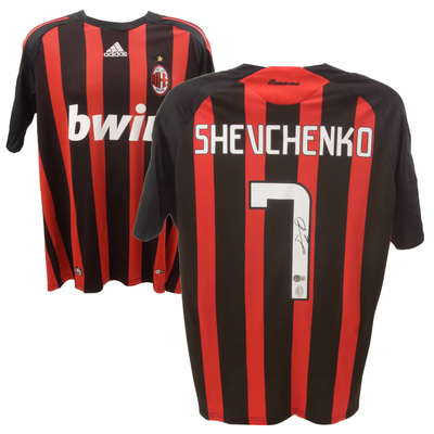 Andriy Shevchenko Signed AC Milan Home Soccer Jersey #7 with