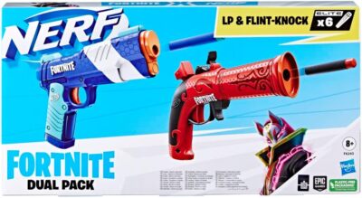 Nerf Fortnite Dual Pack, includes 2 Fortnite Blasters and 6 Nerf