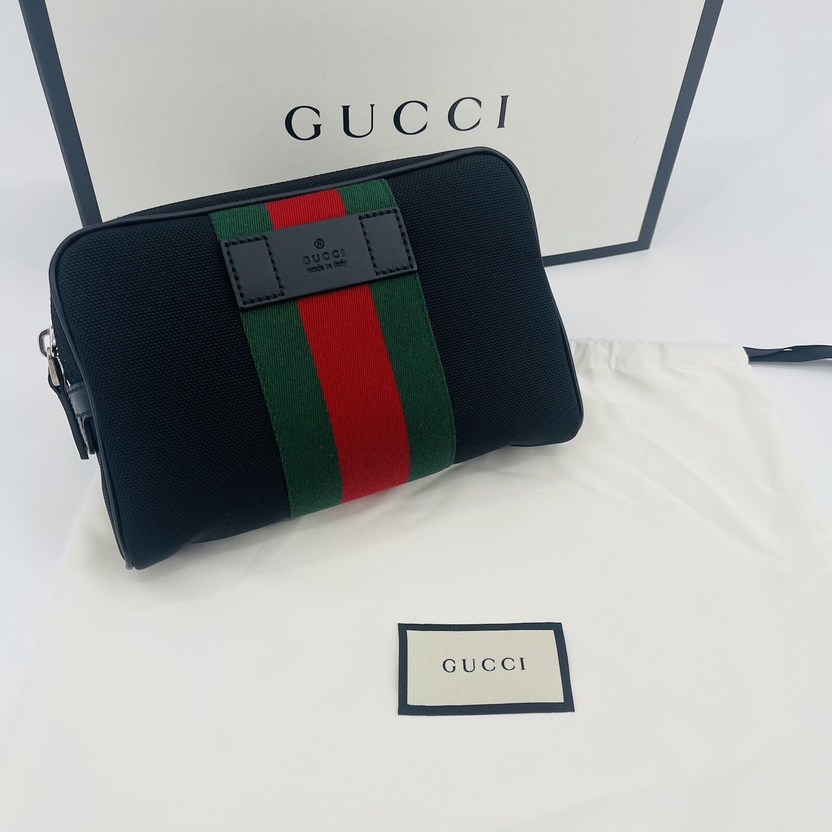 Gucci Cross Body Bag Green Red Techno Canvas Belt Web 630919 | eBay