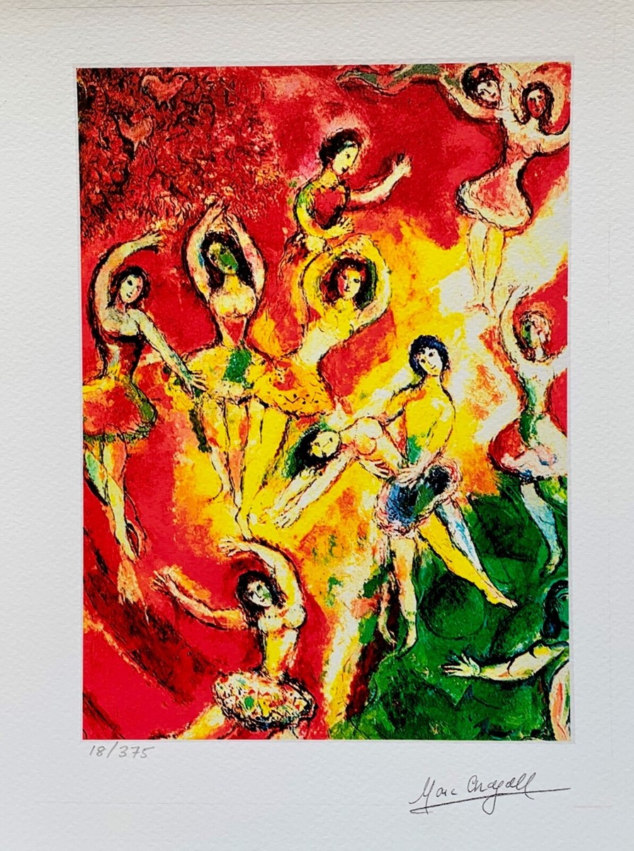 Marc Chagall L'OISEAU DE FEU Limited Edition Facsimile Signed