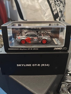 CHASE CAR - INNO64 Nissan Skyline GT-R R34 Black Crow 2025