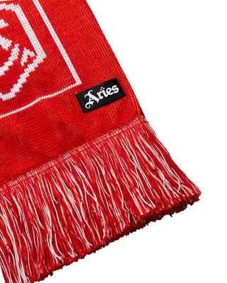 Arsenal x Aries Logo Column Scarf Red Black Limited Edition Fast
