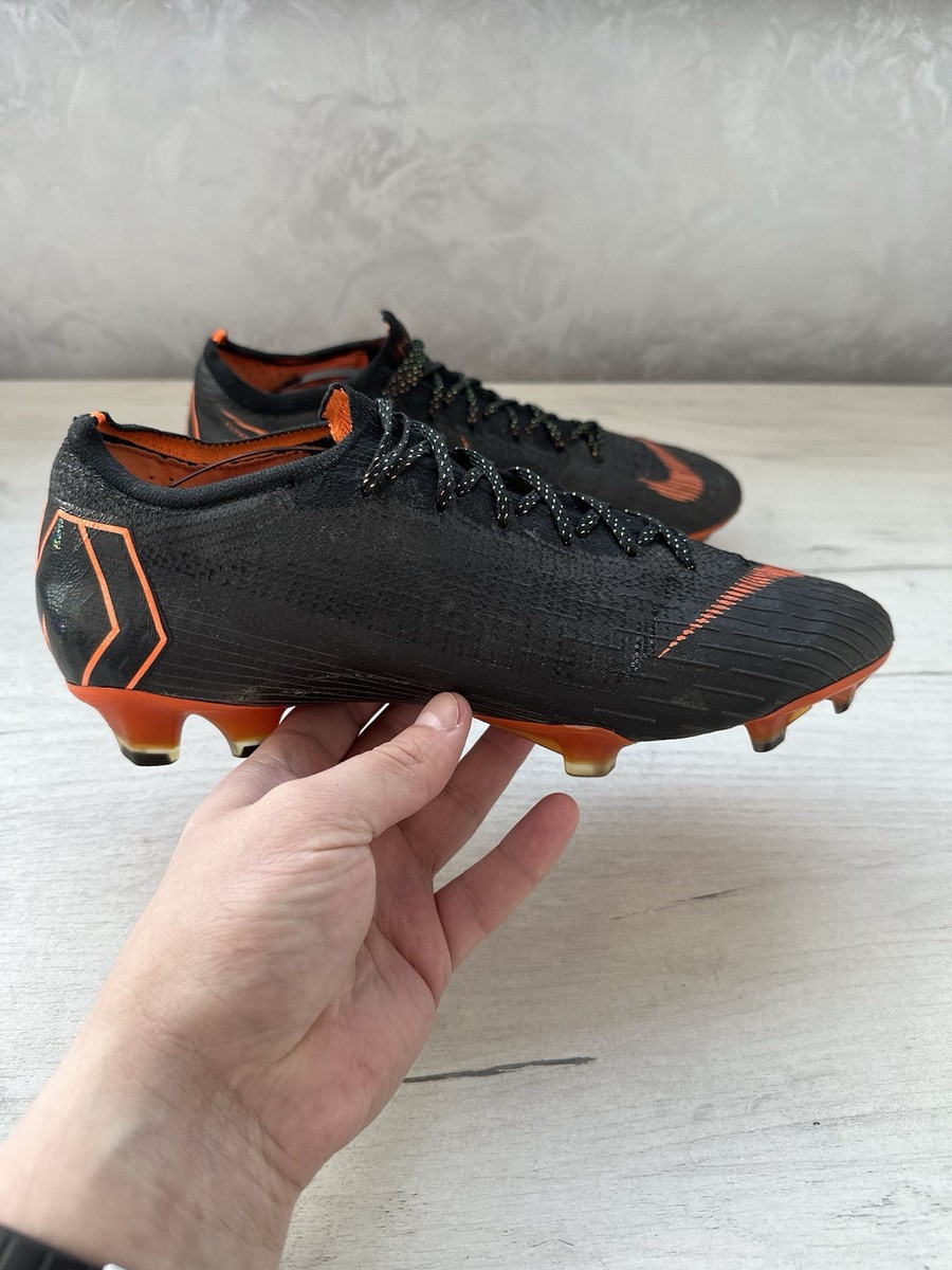 Nike Mercurial Vapor 12 Elite FG Black Orange Rare Football Cleats