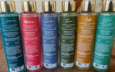 6pc Complete Set DISNEY PRINCESS Diamond Shimmer MIST Bath and