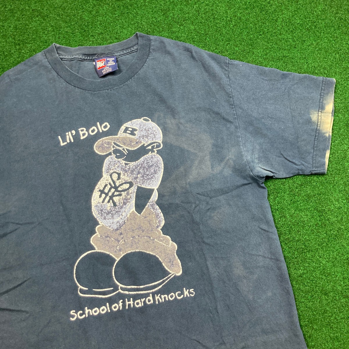 Vintage School Of Hard Knocks Shirt Mens L Blue SOHK Lil Bolo