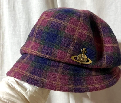 Vivienne Westwood Pink / Purple Beret Hunting Hat Casquette Orb