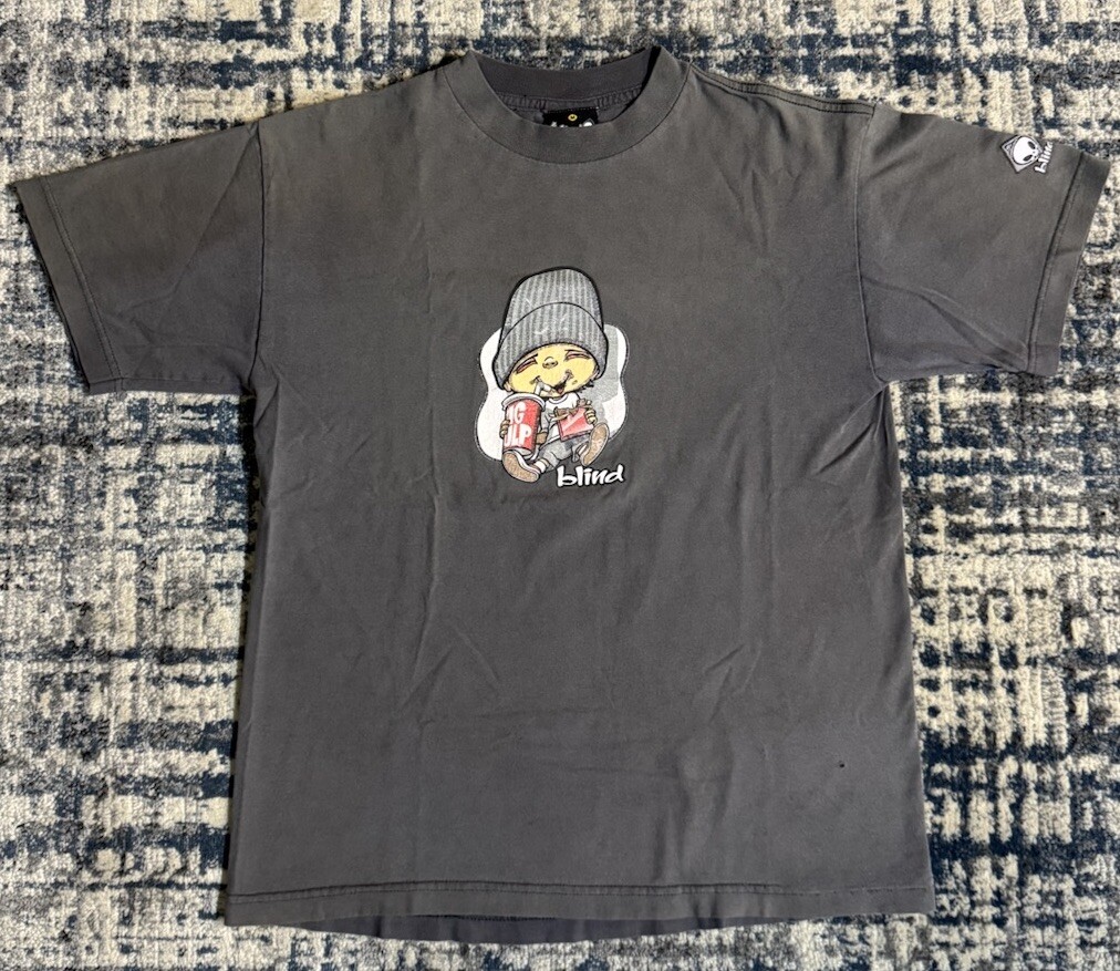 Vintage 90s Blind Skateboards James Craig Big Gulp T Shirt M World