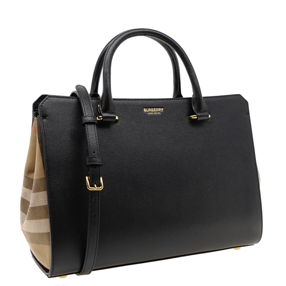 Burberry * NEW MODEL * Banwell Tote Black Leather Shoulder Bag New