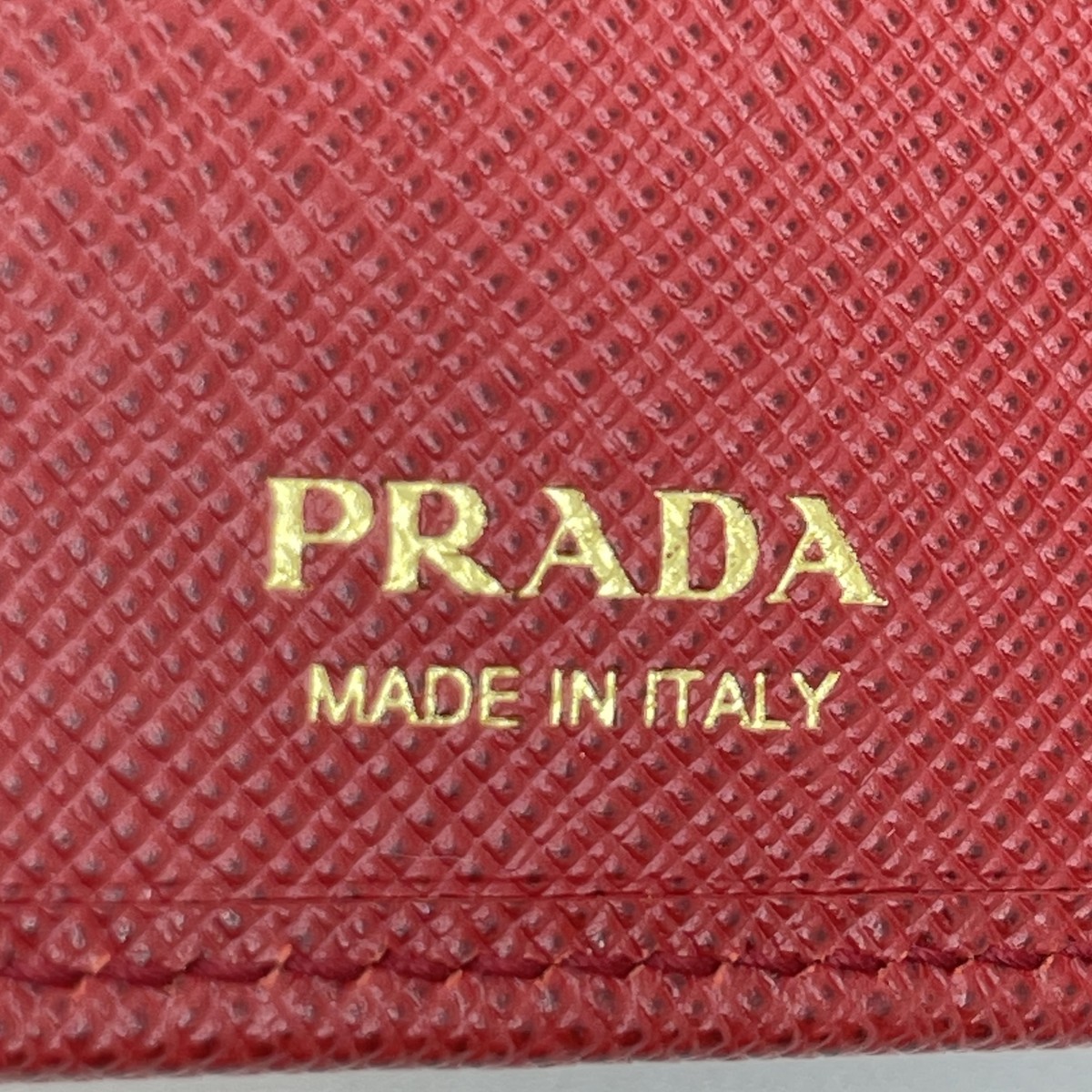Authentic PRADA Portafoglio Lampo Bi-fold Wallet 1ML225 Red