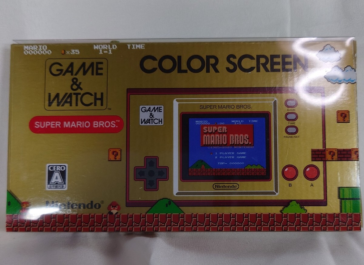 in hand] Nintendo Game & watch Super mario bros Handheld Console