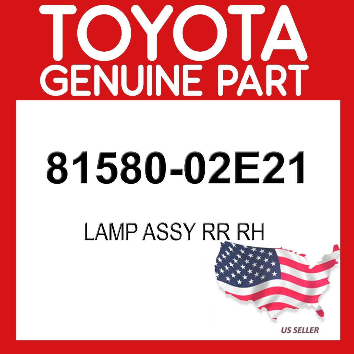 Toyota Genuine 81580-02E21 Lamp Assy Rr RH 8158002E21 OEM | eBay