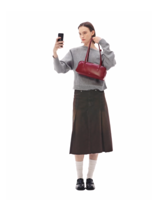 Stand Oil] More Baguette Bag - Red Wine - Shipping from Korea | eBay