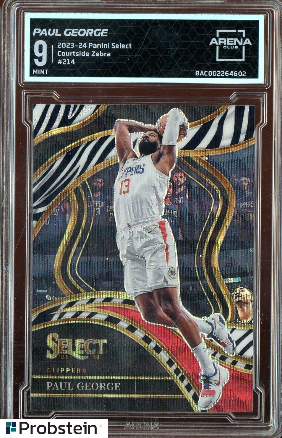 Paul George 2023 Select #214 Courtside Zebra /(SSP) Price Guide