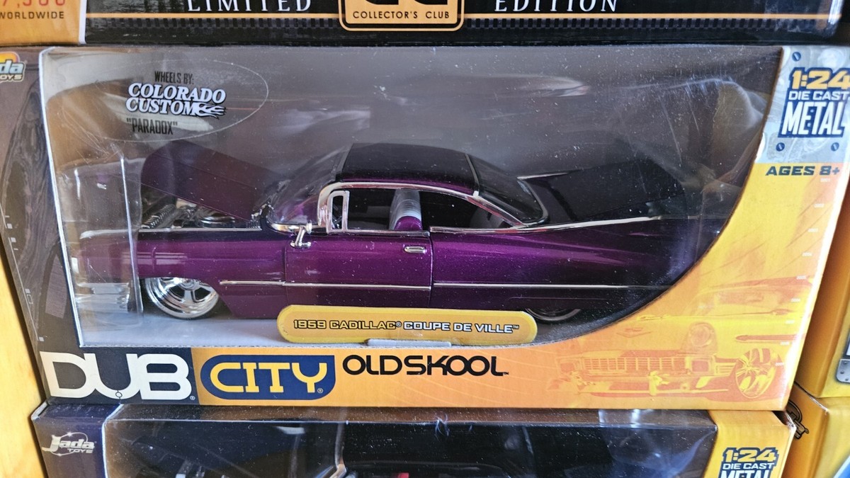 1959 CADILLAC COUPE DE VILLE DUB CITY OLD SKOOL 1/24 PURPLE Never