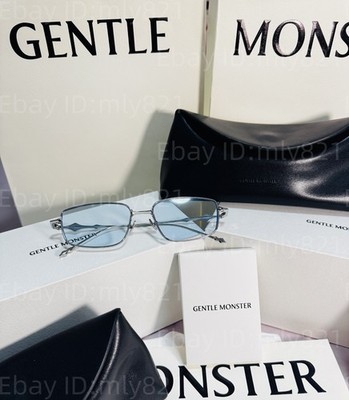 Gentlemonster Sunglasses BOLD - Atomic 02(B) Silver Frame Blue
