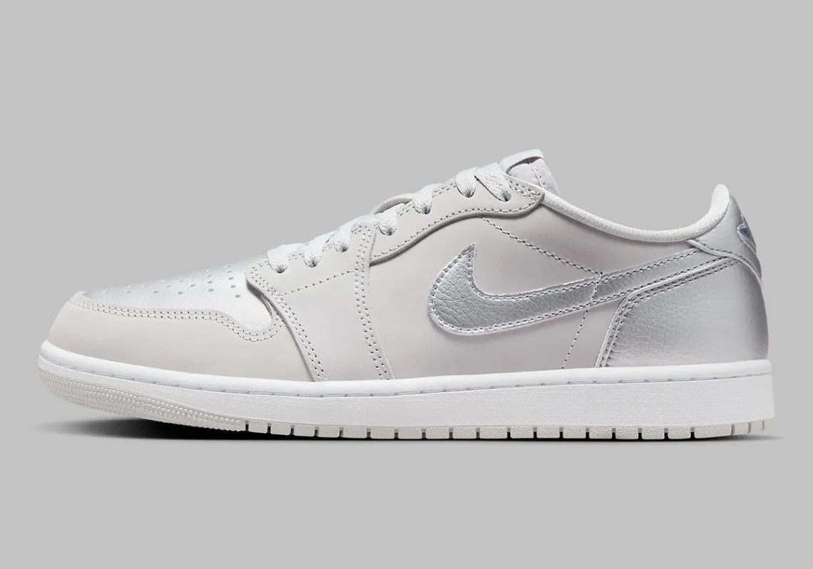 Size 13 - Air Jordan 1 Retro OG Low Metallic Silver for sale