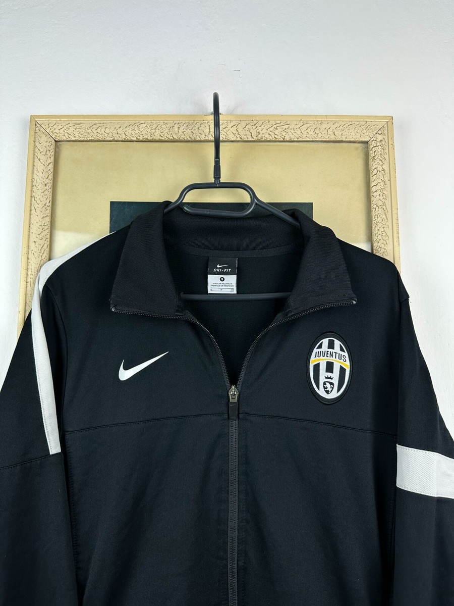 Vintage Nike Juventus Football Jacket Soccer Track Top Black Mens