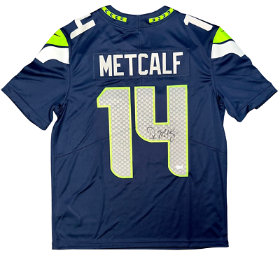 DK METCALF SIGNED SEATTLE SEAHAWKS #14 NAVY NIKE LIMITED JERSEY
