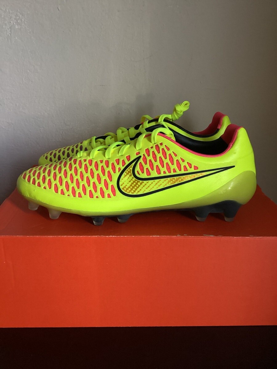 NIKE MAGISTA OPUS FG WORLD CUP 2014 YELLOW SOCCER SHOES SIZE 9.5