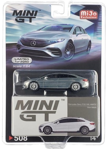 Mini GT 1:64 Mercedes-Benz EQS 580 4MATIC High Tech Silver