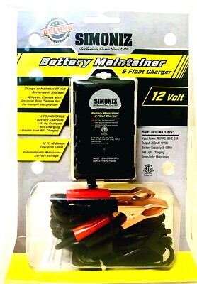 Simoniz Deluxe 01086 12 Volt Battery Maintainer & Float Charger