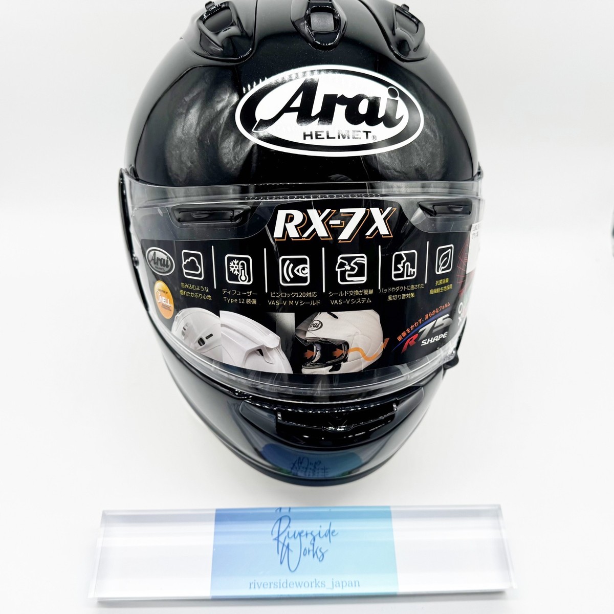 Arai RX-7X XO Full Face Helmet Glass Black Size XXXL 65-66cm Japan