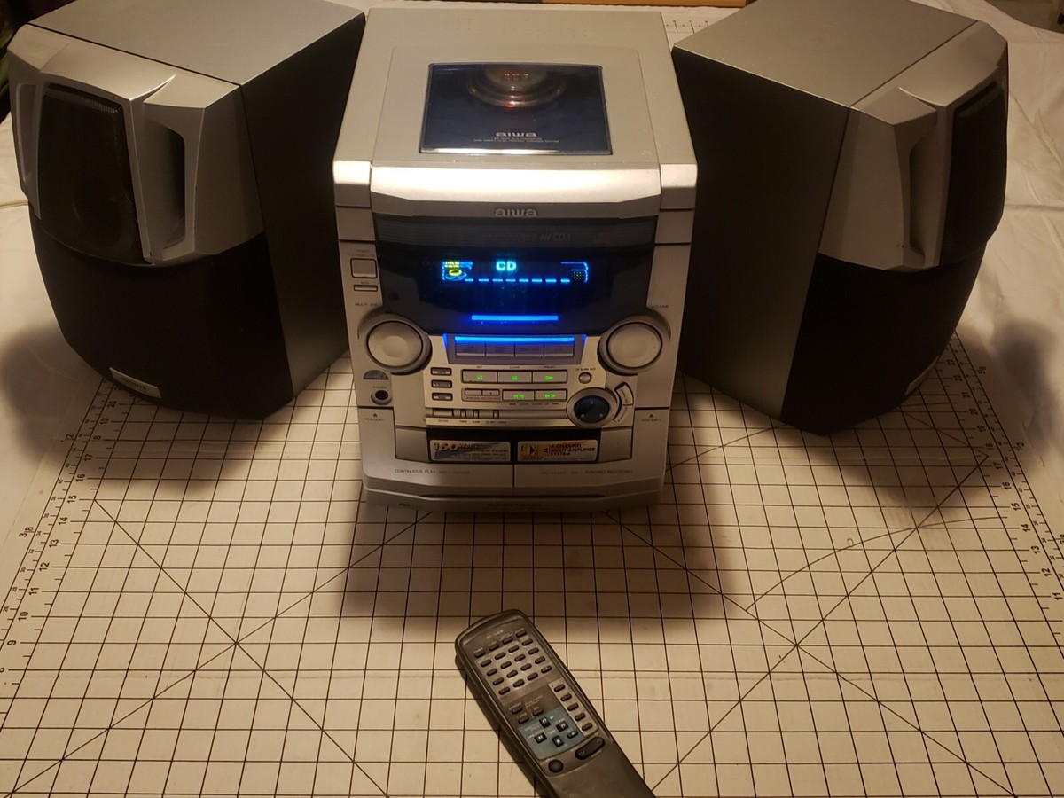 Vtg Aiwa CX-NAJ50 Digital Audio Stereo Set Up 3 Disk CD AM/FM Duel