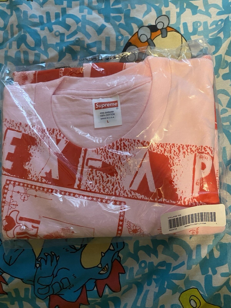 Supreme Collage Tee Light Pink LRG SS24 Streetwear Photo Women's