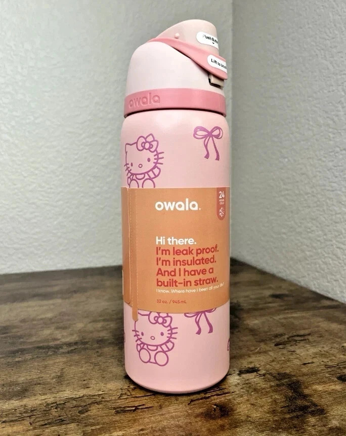 Owala x Hello Kitty Pink Rose Quartz Bottle 32 oz 950 ML Rare