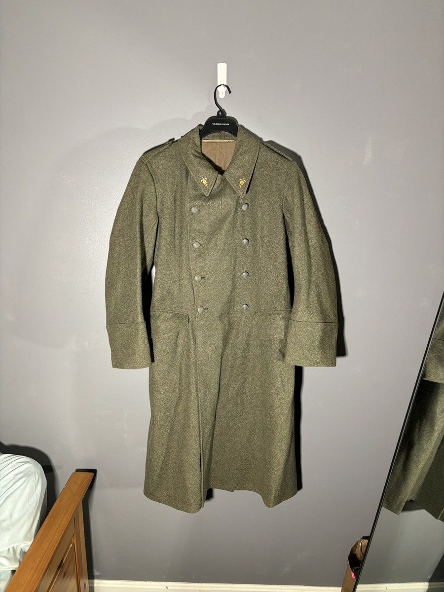Vintage WW2 1942 Swedish Army Wool Over Coat Size 40R | eBay