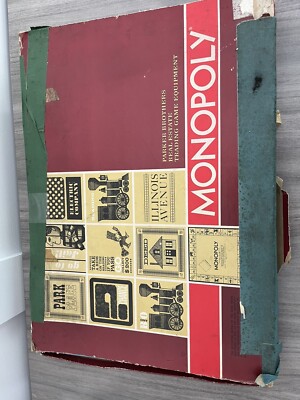 Vintage 1964 Monopoly Board Game Parker Brothers W/ Original Box