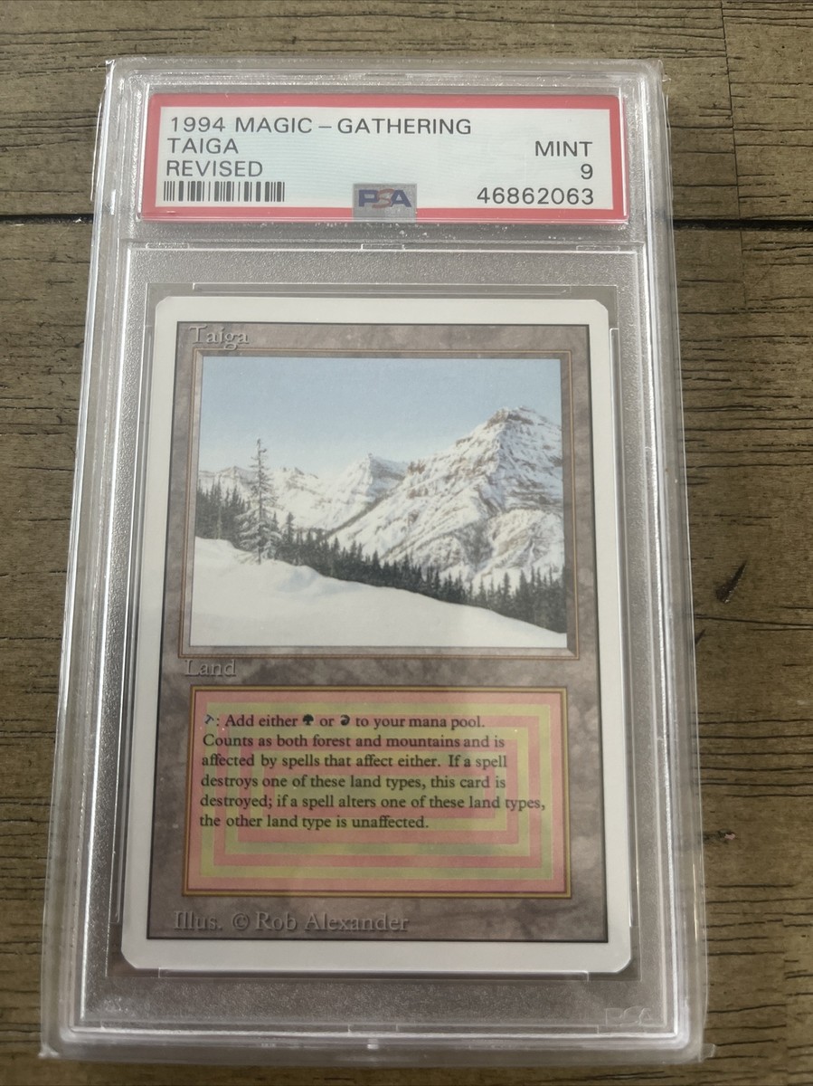 1994 TAIGA Revised Edition Red Green Dual Land Reserved List PSA 9