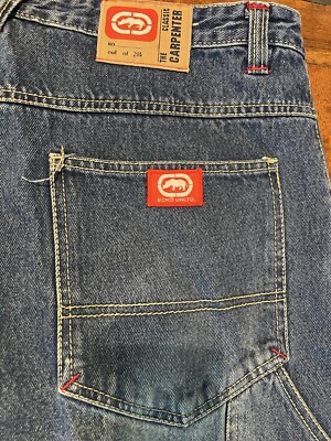 Vtg Ecko Unltd Jeans Mens 40x33 Carpenter Baggy Wide Leg Hip Hop