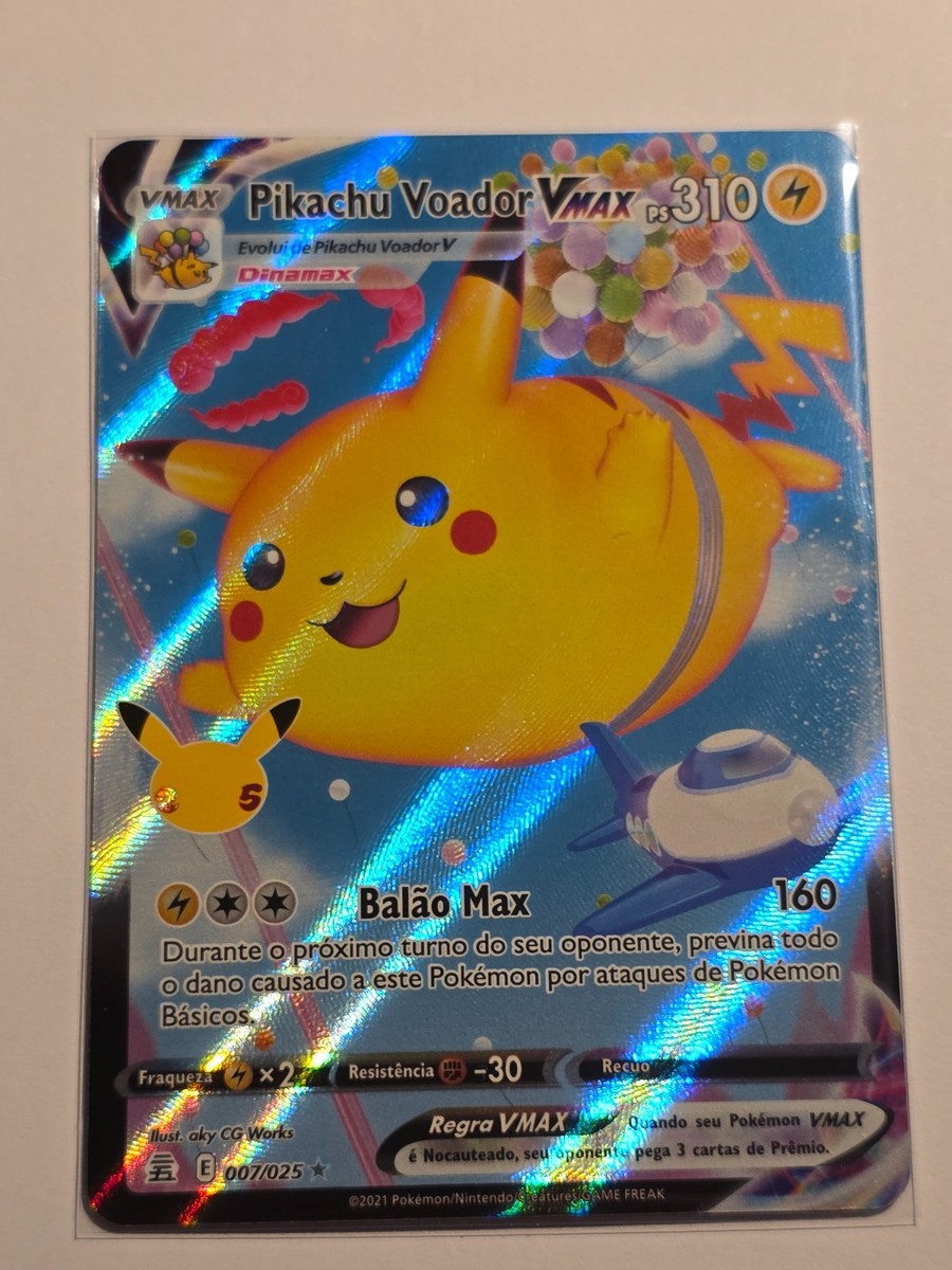 Flying Pikachu VMAX CEL 007○PORTUGUESE○ULTRA RARE○POKEMON