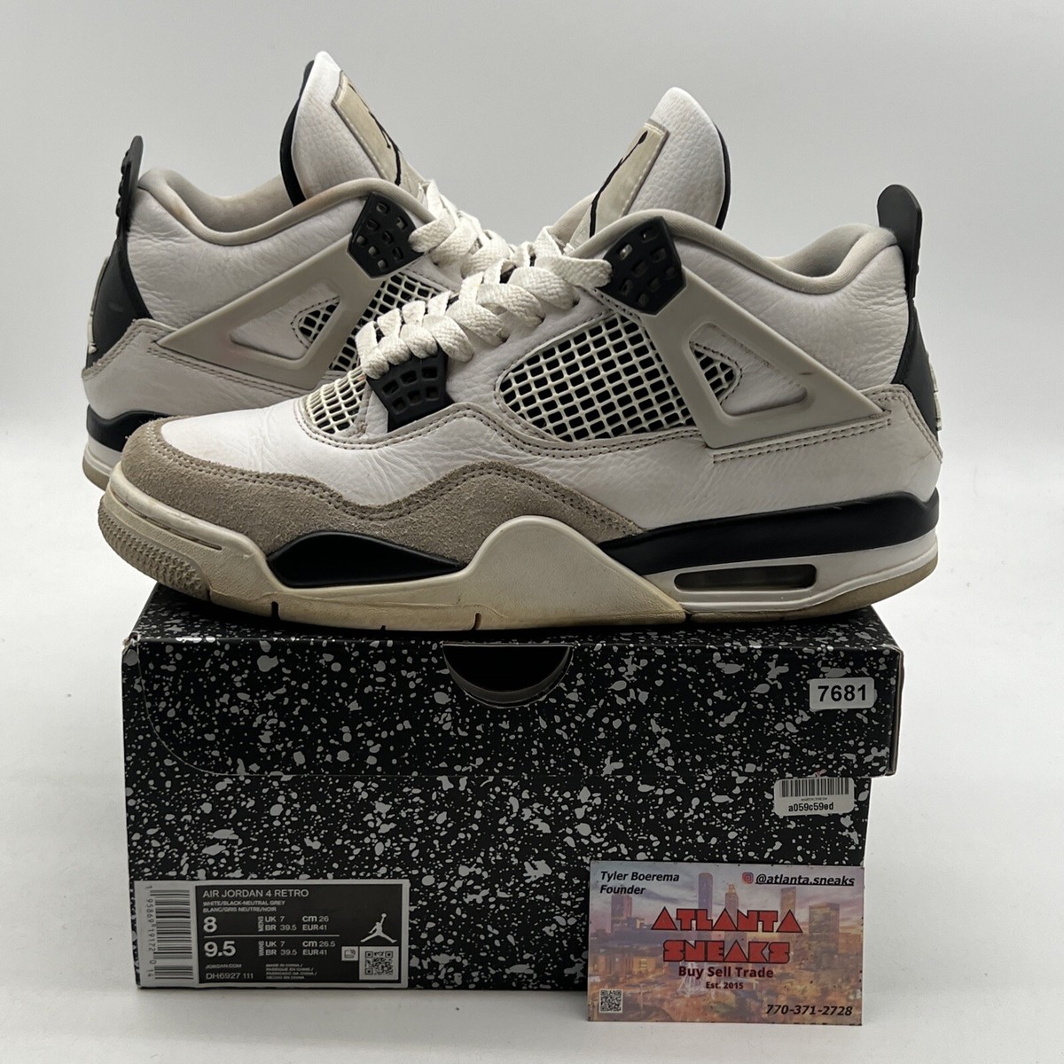 Size 8 - Air Jordan 4 Retro Mid Military Black (DH6927-111