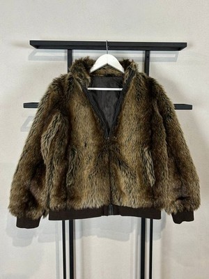 Vintage Streetwear Japanese Hysteric Style Fur Mohair Bomber