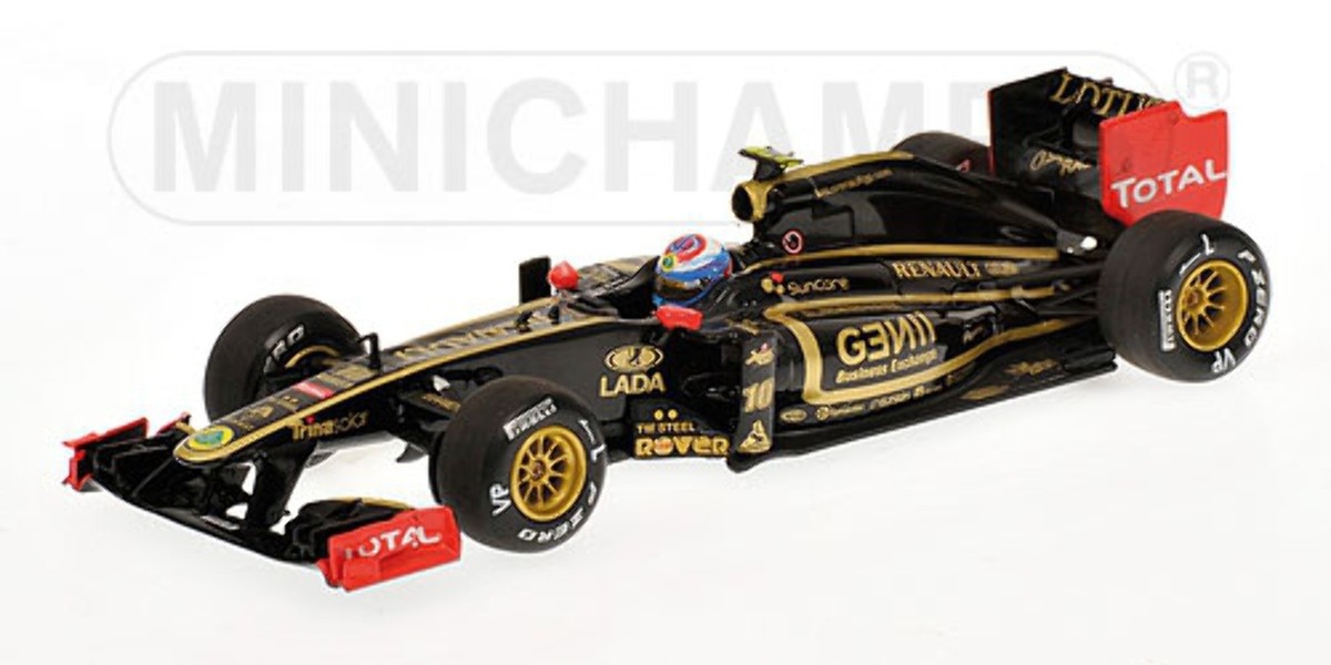 Minichamps 410110110 LOTUS RENAULT GP R31 V.PETROV 1ST PODIUM