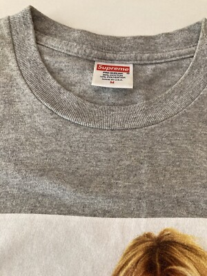 Supreme Kate Moss Box Logo Photo T Shirt Gray M | eBay