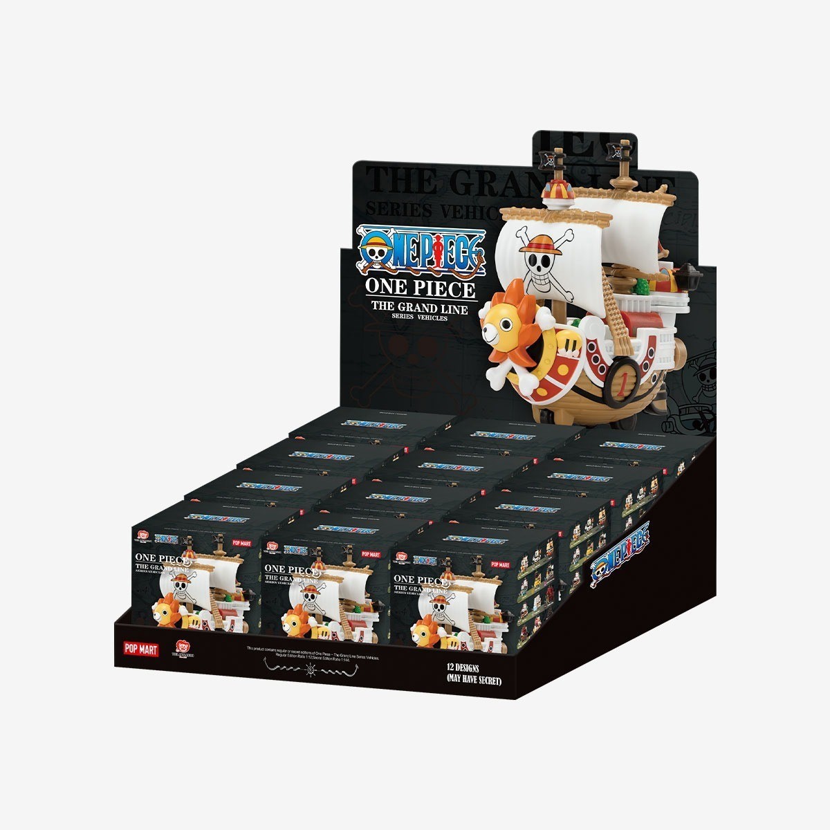 12PCS ONE PIECE THE GRAND LINE SERIES VEHICLES ASSORTMENT SEALED