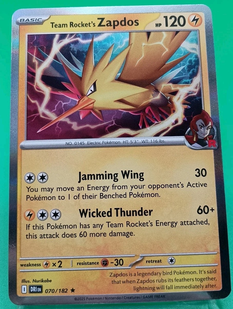 Team Rocket's Zapdos - 070/182 - Destined Rivals - Pokémon TCG