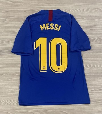 Nike 2019/20 Lionel Messi #10 FC Barcelona Soccer Jersey Blue Mens