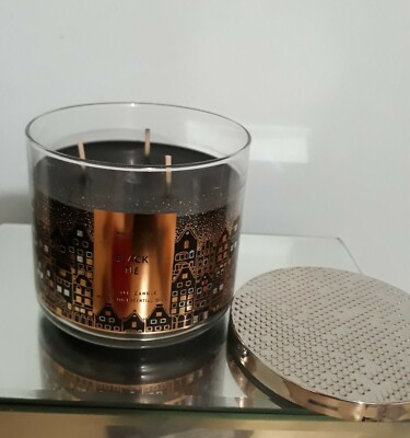 BATH BODY WORKS Black Tie SCENTED CANDLE 3 WICK w essential oils
